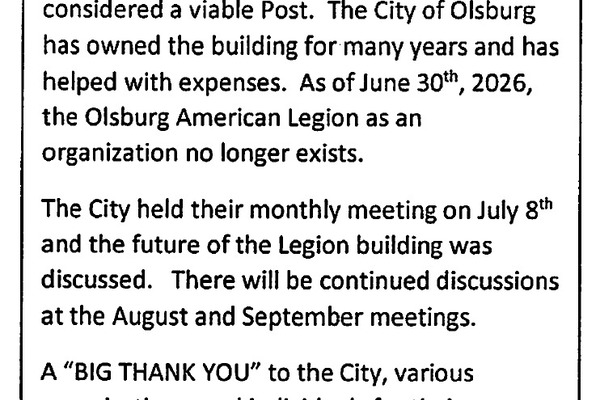 Olsburg American Legion Post 284