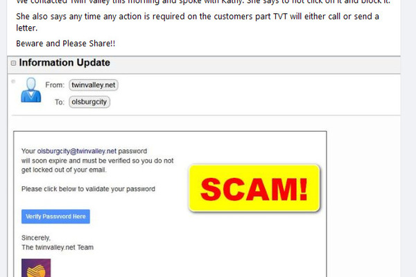 SCAM notice