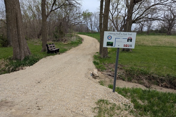 Thanks to Mike Mayer for repairing the Park to Park Trail after the flood damaged parts of it. So go enjoy a walk!
