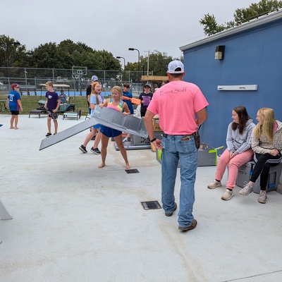Cardboard boat race