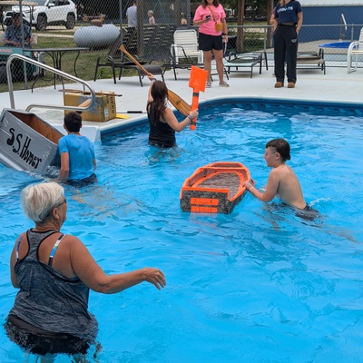 Cardboard boat race