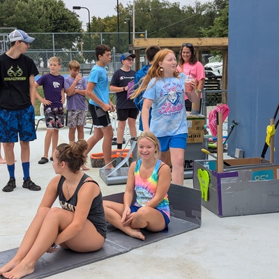 Cardboard boat race